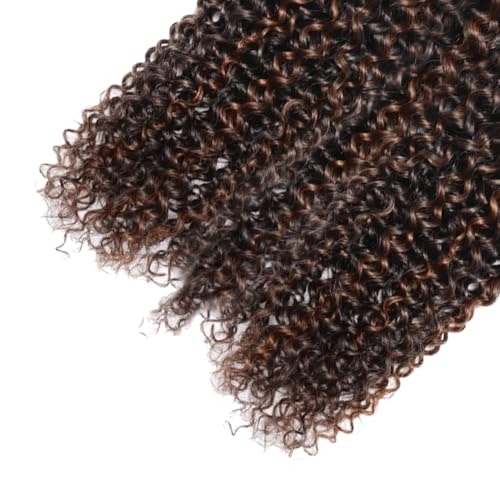 1B30 Bundle P1B30 Highlight Curly Wave Human Hair Bundles Highlight Brown 3 Bundles 34 34 34 Inch Two Tone Black Mixed With Color 30 Kinky Curly Bundle