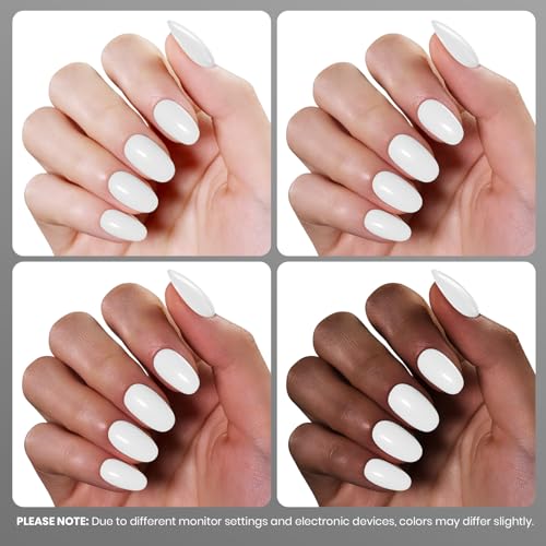 beetles 10ML White Gel Polish - 1pc Pure White Gel Polish French Nail Art Manicure Salon DIY Design at Home Soak Off UV Gel Nails