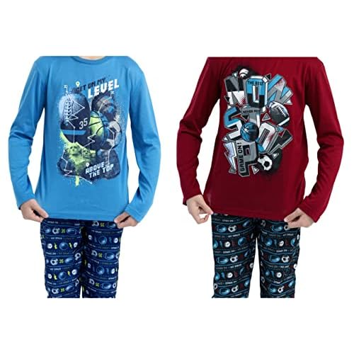 Sleep On It Boys Pajama Pant Set Long-Sleeve Shirts and Pajama Pants Kids Sleepwear With Fun Prints & Comfortable Fit