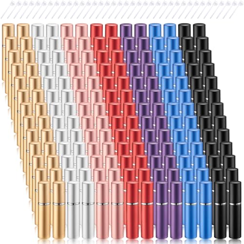 140 Pcs Perfume Travel Refillable Atomizers Bulk Mini Atomizer Sprayer with Perfume Refill Pump Dispenser Pump Transfer Tool (Mixed Color,5 ml)