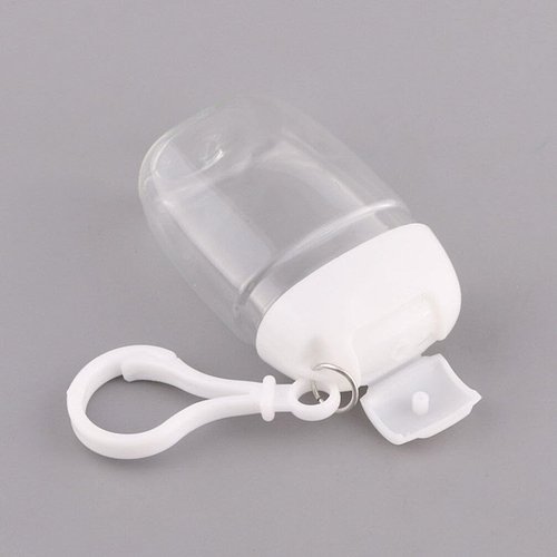 minkissy 27PCS 30ML Travel Size Clear Bottle with Keychain Bulk Plastic Pump Bottles with Flip Cap Leakproof Refillable Bottles Empty Shampoo Bottle for Liquid Travel Lotion