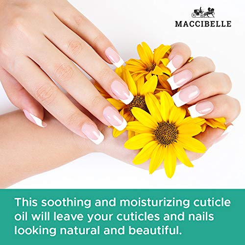 Maccibelle Cuticle Oil 0.5 oz - Heals Dry Cracked Cuticles (Milk and Honey, 0.5 Fl Oz)