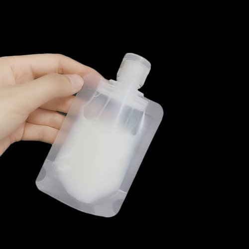 RONRONS 15 Pieces Refillable Squeeze Pouch Bags for Toiletries, 100ml/3.4oz Plastic Flask TSA Approved Travel Size Containers, Leak Proof Empty Squeezable Lotion Tubes Bags Shampoo Bottles