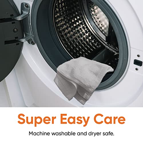 Superio Cotton Terry Washcloths Grey Towels 100% Cotton Cleaning Cloth 16" Rags Wash Clothes for Body and Face, Spa Towels, Multi Purpose (24, 16"x16")
