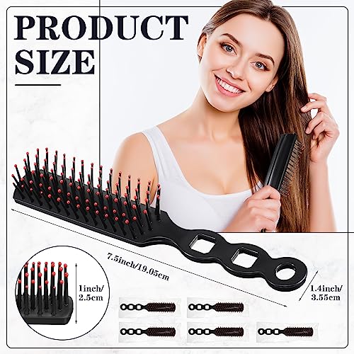 400 Pcs Hair Brushes Bulk for Homeless Individually Wrapped Bristles Hair Brush for Curly Hair Suitable for Homeless Shelter Hotel Nursing Home Charity Church 7.5 x 1.4 Inches