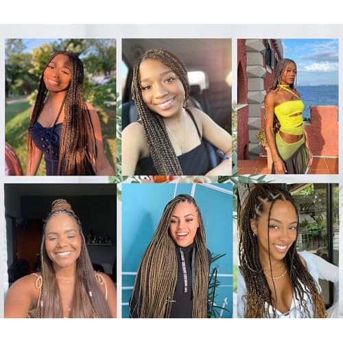 ATRAENTE Pre Stretched Braiding Hair,20 Inch Ombre Braiding Hair, Two Tone Yaki Texture Prestretched Crochet Braids Professional Synthetic Hair Extension Itch Free Hot Water Setting (20" T1B/30#)