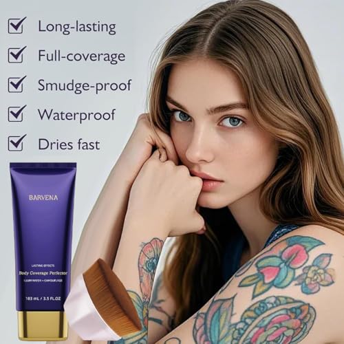 Body Coverage Perfector ? Waterproof Leg & Body Makeup - Tattoo Cover Up Makeup - 3.5 fl.oz (Natural Radiance) (01FAIR RADIANCE)