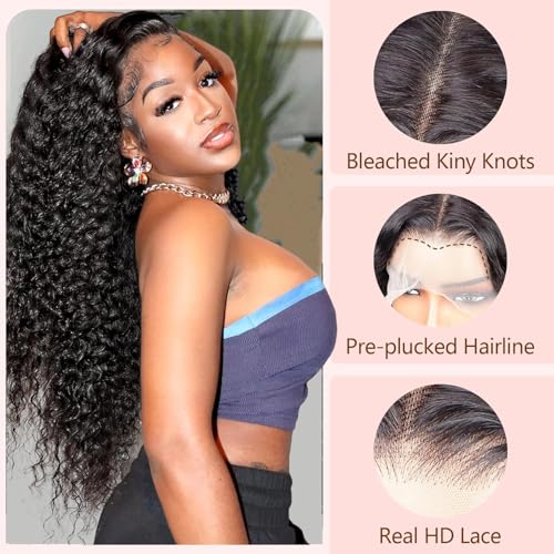 SODLIS 5x5 HD Lace Closure Wigs Human Hair Wear And Go Glueless Wigs Human Hair Pre Plucked With Baby Hair Ready to Go Deep Wave Lace Front Wigs Human Hair for Women(30 Inch)