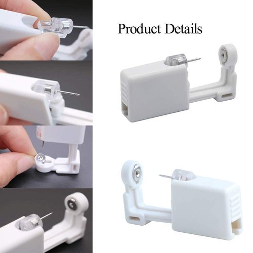 prgislew Nose Piercing Gun 10 Pack Self Nose Piercing Kit Unit Safety Disposable Nose Piercing Gun with Nose Stud Piercing Kit Tool for Cartilage Piercing Gun Piercing Jewelry (10pcs)