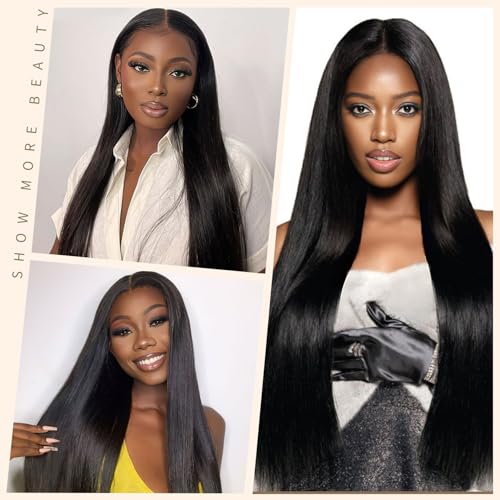 LICHANG Straight Lace Front Wigs Human Hair 13x4 Lace Frontal Wigs Human Hair 24 Inch