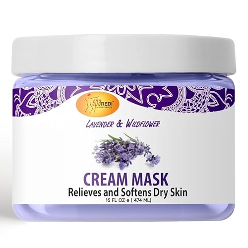 SPA REDI - Body and Foot Cream Mask, Lavender and Wildflower, 16 Oz - Pedicure Massage for Tired Feet and Body, Hydrating, Fresh Skin - Infused with Hyaluronic Acid, Amino Acids, Panthenol