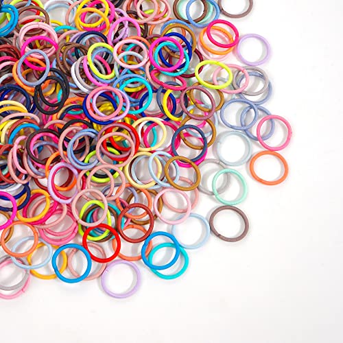 C?LLOT 360PCS Baby Hair Ties, 36 Multicolors Elastic Hair Ties,2cm in Diameter No Crease Finger Rubber Hair Elastics,Small Thin Hair Ponytail Holders Hair Accessories for Baby Girls Toddlers Kids