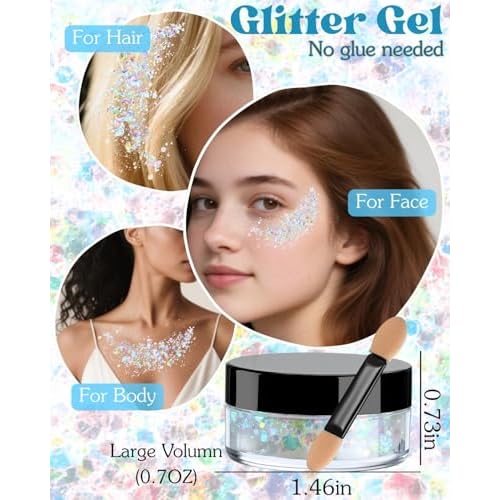Starfish Hair Clip Mermaid Accessories: 6-PCS Halloween Costume Accessories for Women Girls Mermaid Sea Party Cosplay, Hair Clips Set with Face Glitter Gel Seashell Earrings Pearl Stickers (Realistic)