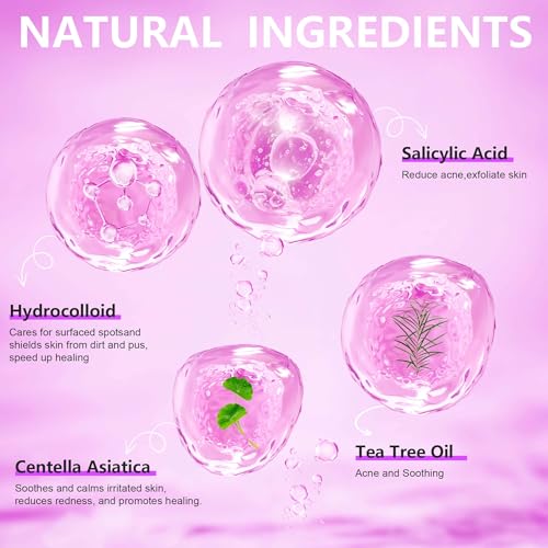 224 Counts Cute & Fashion Stars Pimple Patches for Face, Hydrocolloid Acne Patches, Zits Absorbing Patch, Covering Zits and Blemishes with Salicylic Acid, Tea Oil & Centella, Cruelty Free