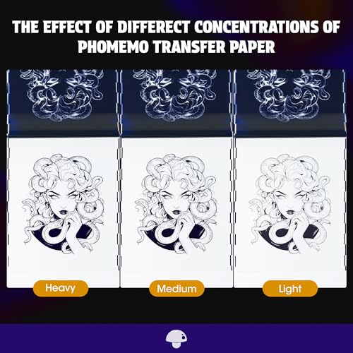 Phomemo Tattoo Transfer Paper 8.5" X 11" - 100 Sheets of Stencil Paper, Tattoo Transfer Kit - for Tattoo Artists and Enthusiasts, Compatible with TP81, Itari A886, TATTMUSE Tattoo Machines