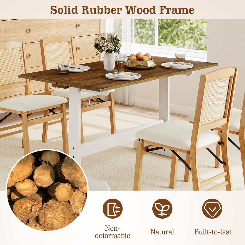 55 Inch Dining Table for 4-6 People - Walnut