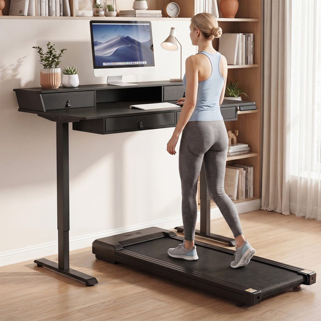 55 Inch x 27 Electric Standing Desk with Drawers
