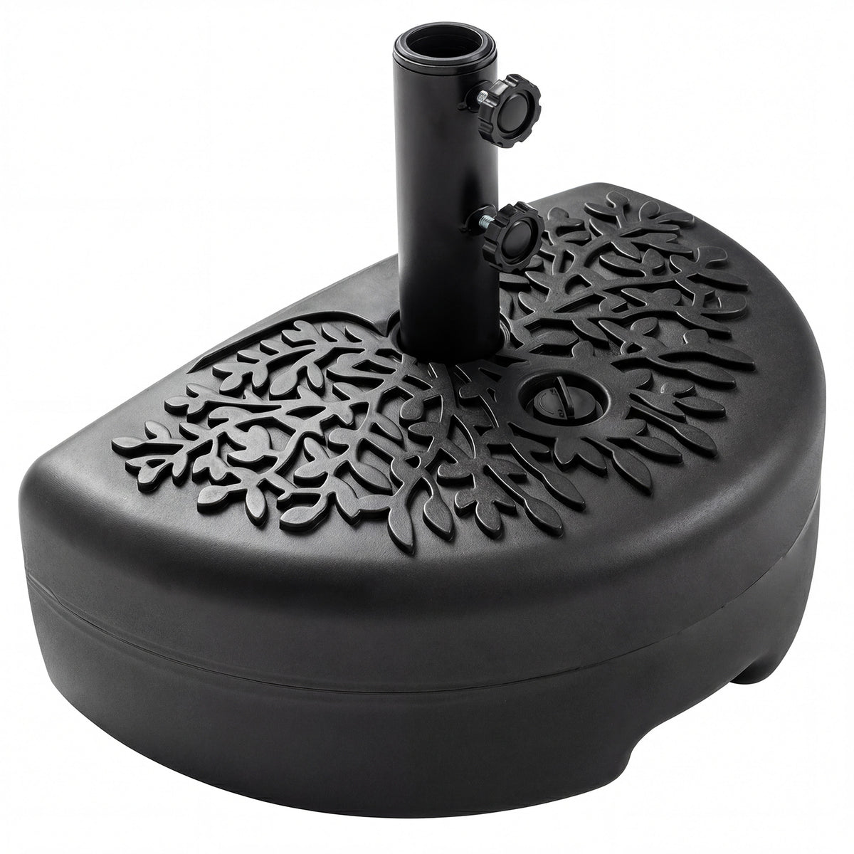 55 LBS Half Round Patio Umbrella Base for Deck Lawn Poolside