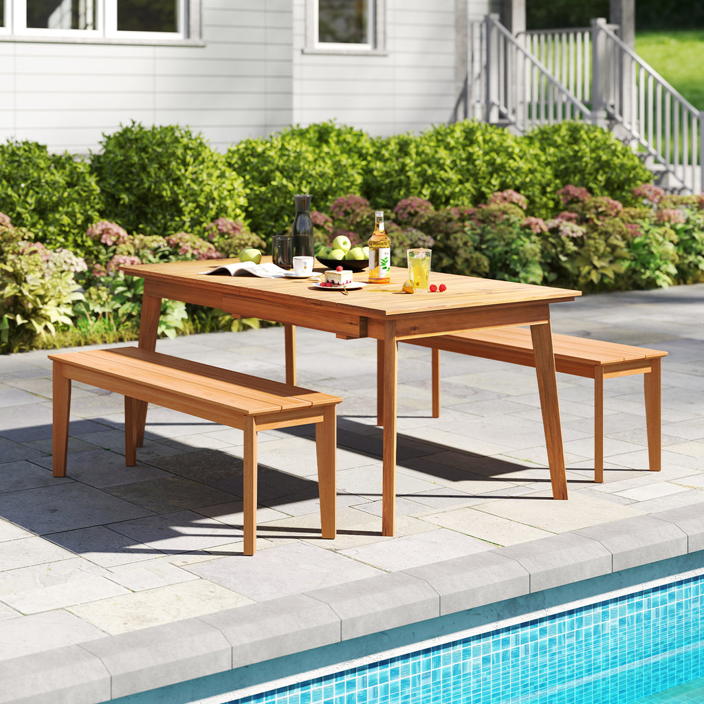 55 Inch Outdoor Teak Wood Bench - 880 LBS Capacity