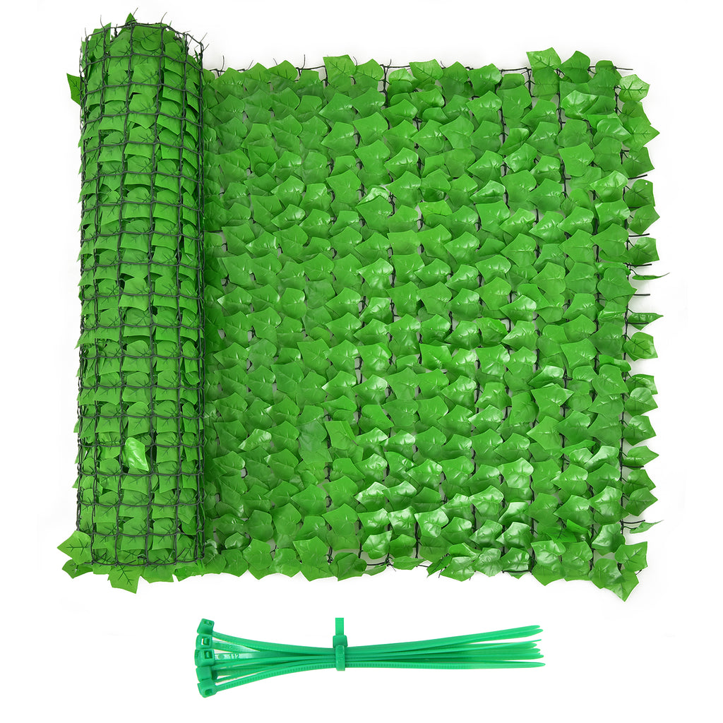 Artificial Ivy Privacy Fence 118x39 Inch Faux Hedge for Garden & Outdoor - 1 Piece