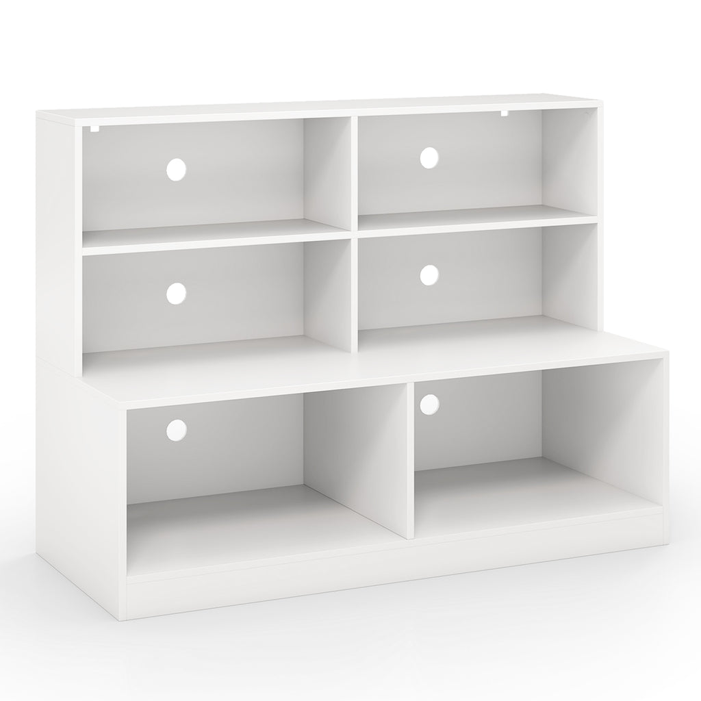 Entryway Shoe Cabinet with Bench Seat & Anti-Tipping Kits - White