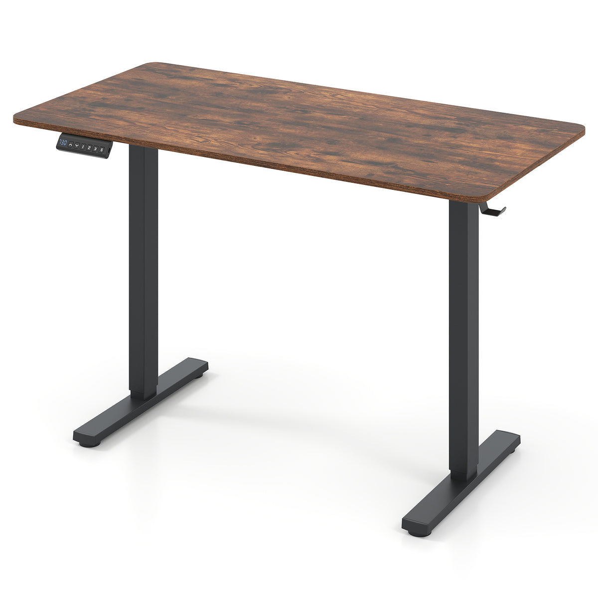 48 x 24 Electric Standing Desk with Memory Settings - Rustic Brown