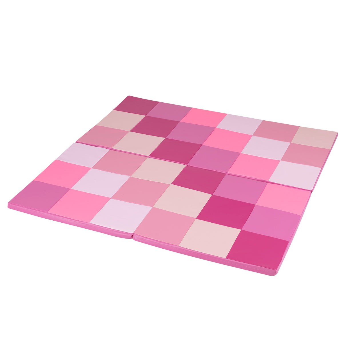 58 Inch Toddler Play Mat - Foldable Foam Baby Activity Floor Mat in Pink