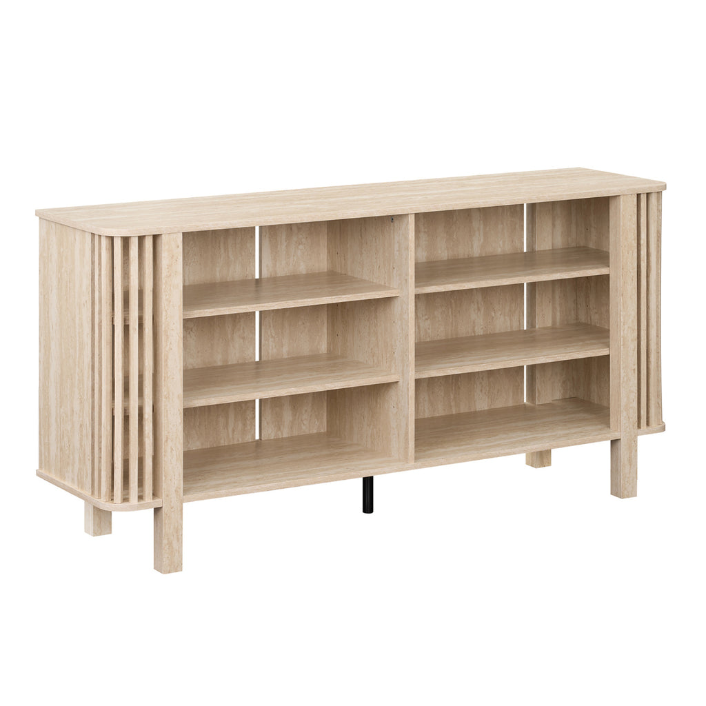 TV Stand for TVs Up to 55 Inches with Adjustable Shelves