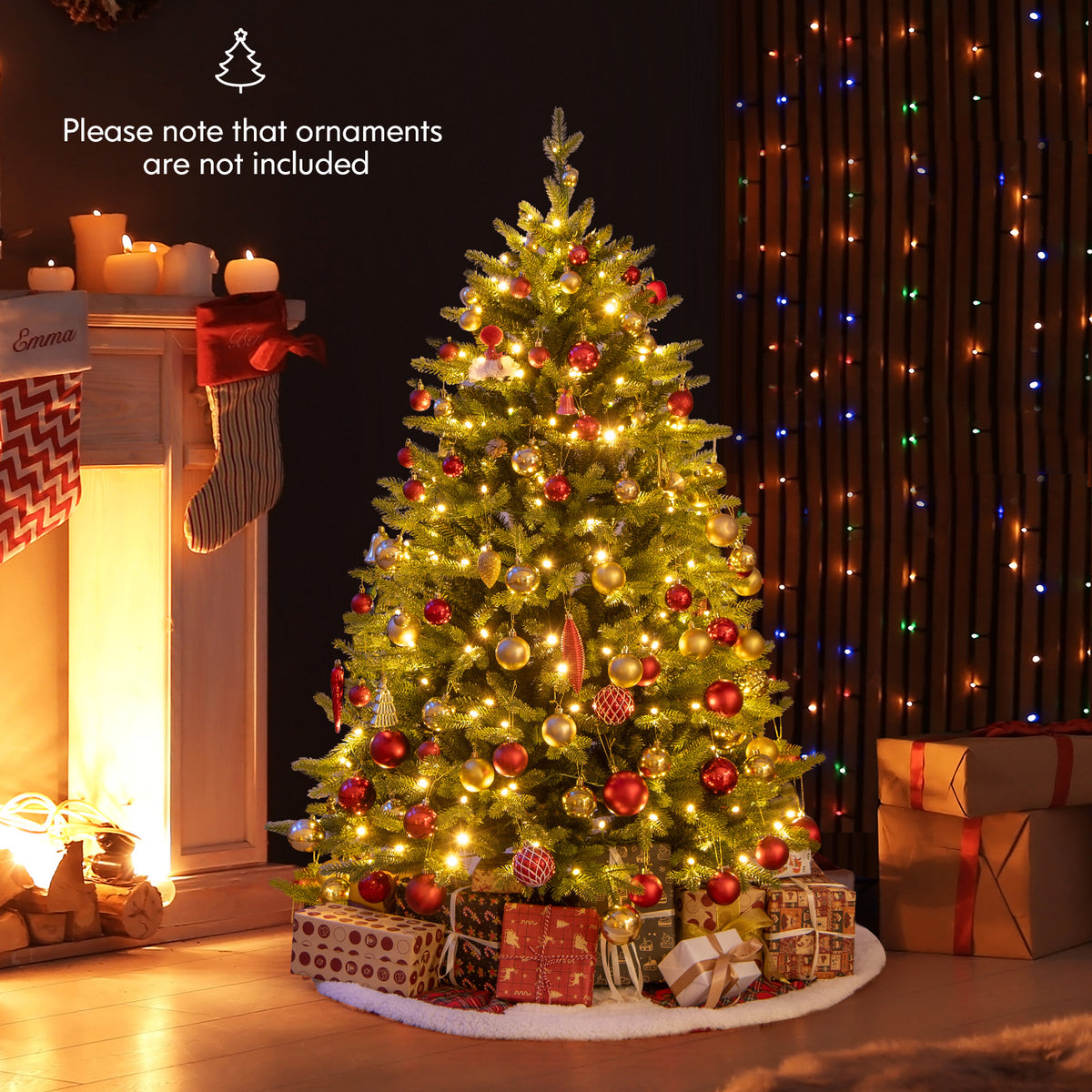 5 Ft Artificial Christmas Tree with 11 Lighting Modes & Remote Control