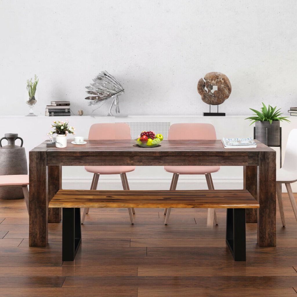Acacia Wood Dining Bench - 57.5 Inch