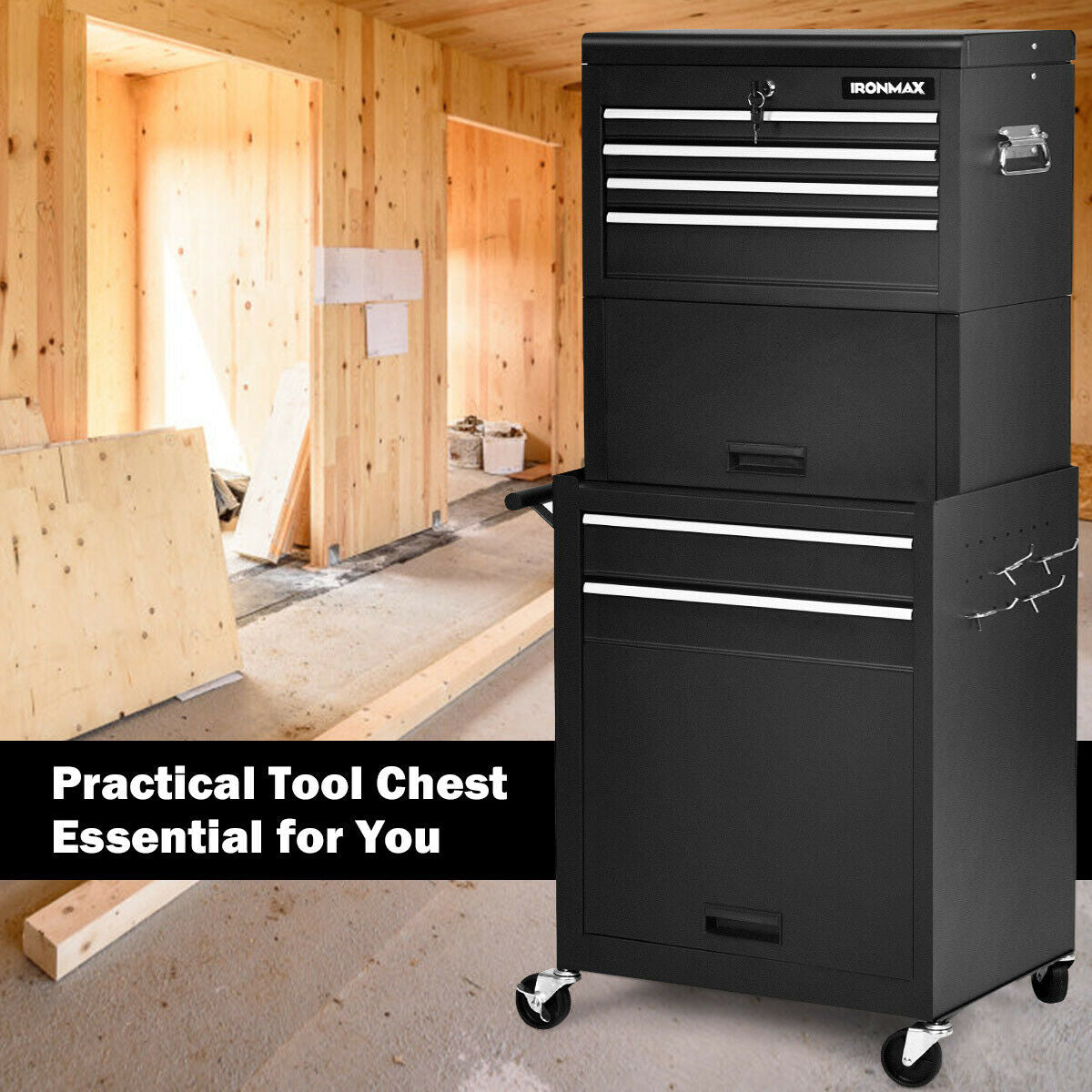 6 Drawers Tool Chest with Heightening Cabinet