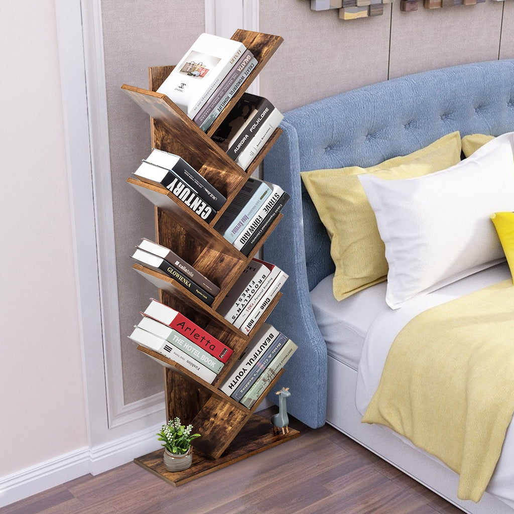 8-Tier Free Standing Tree Bookshelf