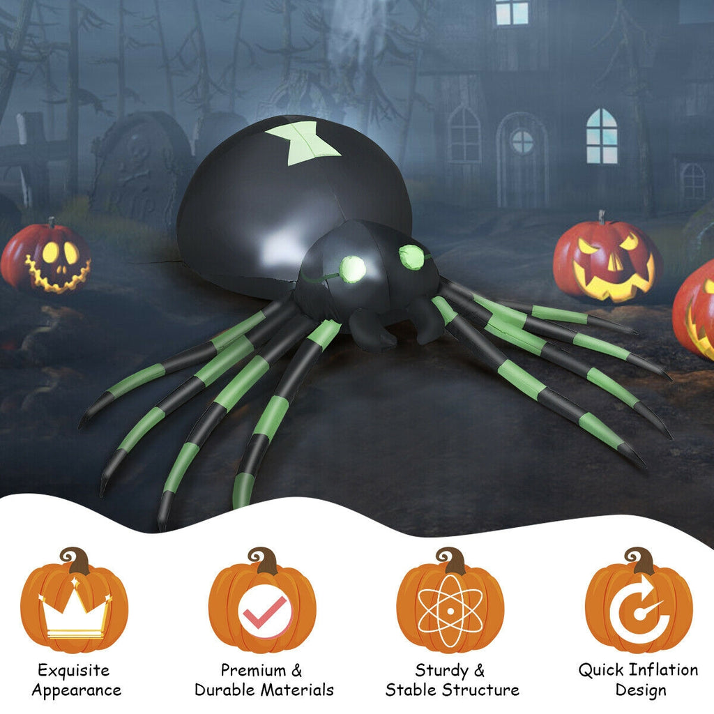 6 Feet Halloween Inflatable Blow-Up Spider - Weather-Resistant Outdoor Decor
