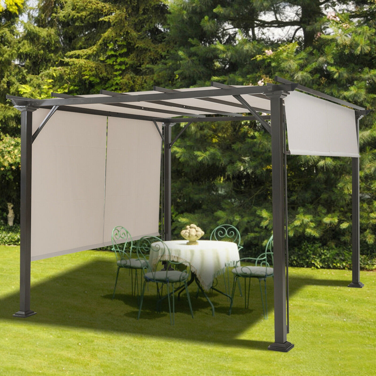 16' x 4' Canopy Replacement Cover for Pergola - Beige