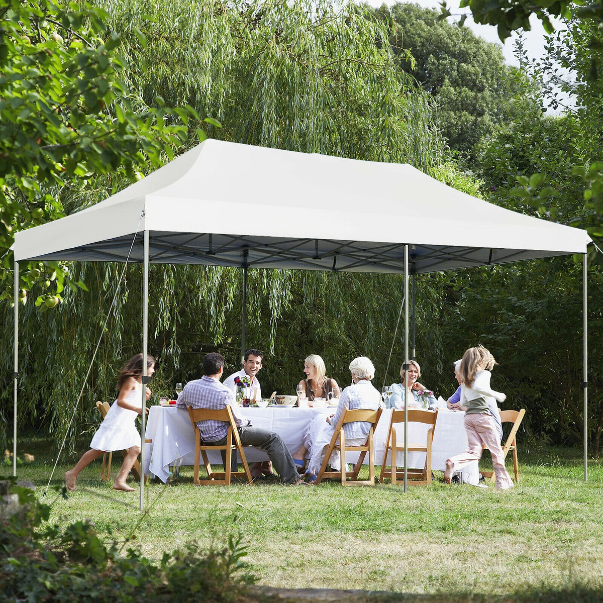 10 x 20 Feet Sun Shelter with Carrying Bag - Gray