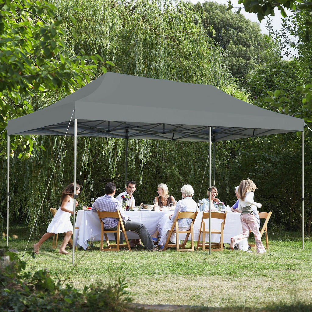 10 x 20 Feet Sun Shelter with Carrying Bag - Gray