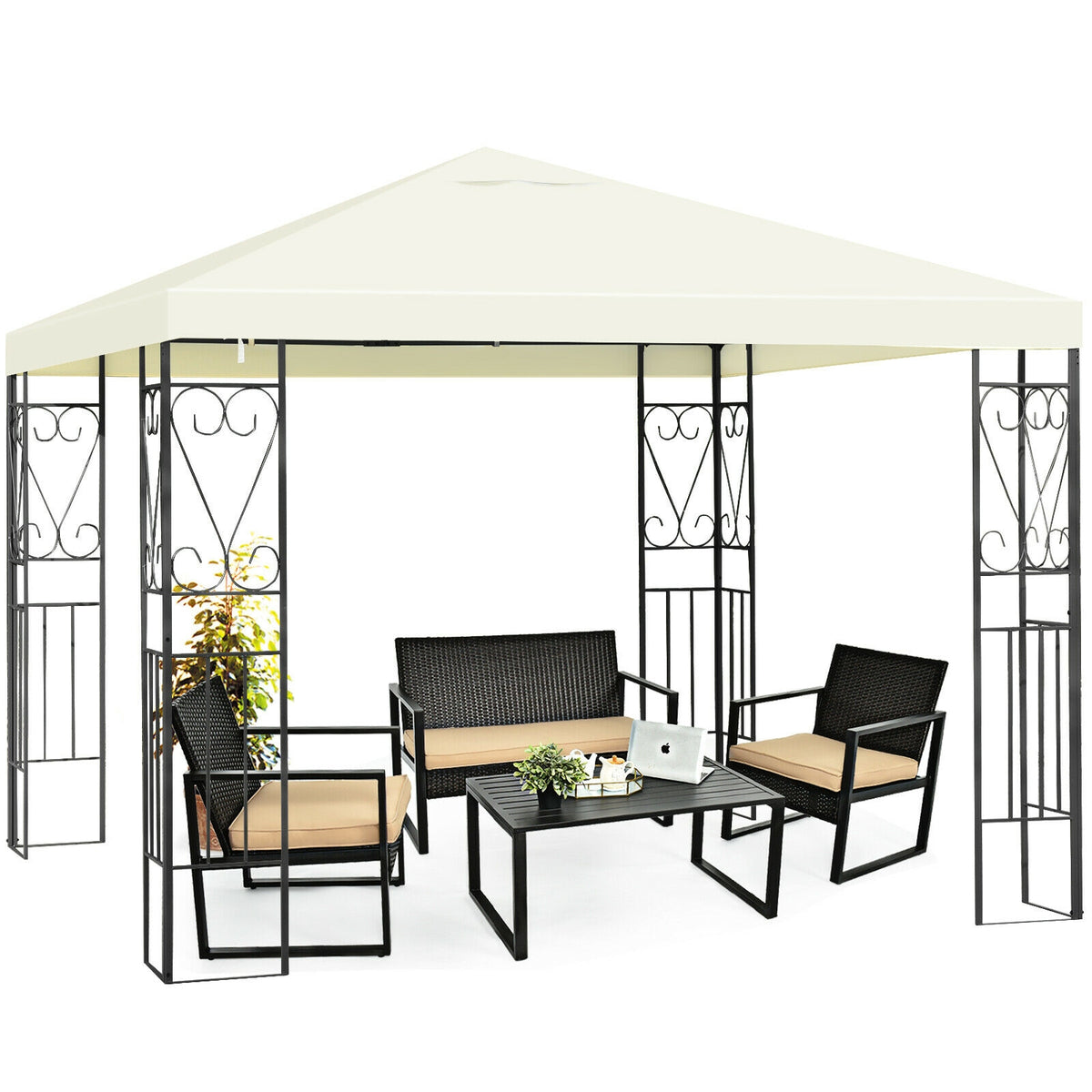 10 x Feet Patio Gazebo Canopy Tent Garden Shelter