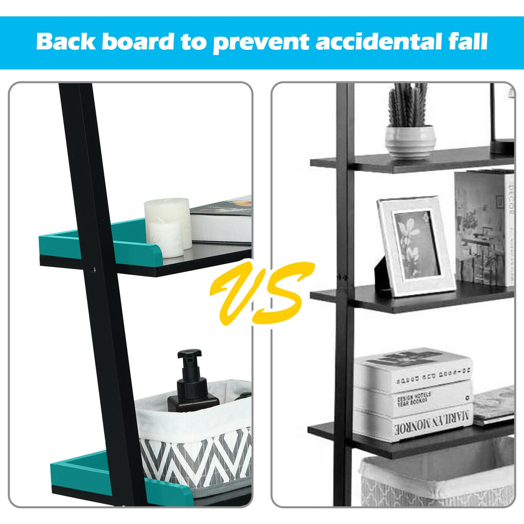 5-Tier Ladder Shelf with Open Shelves for Living Room Home Office