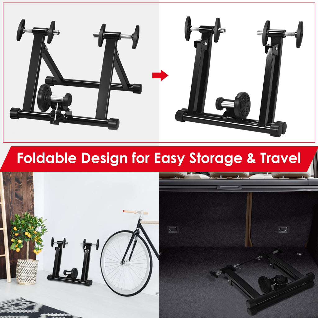 Portable Folding Bicycle Trainer Stand for 26-28 Inch Bikes