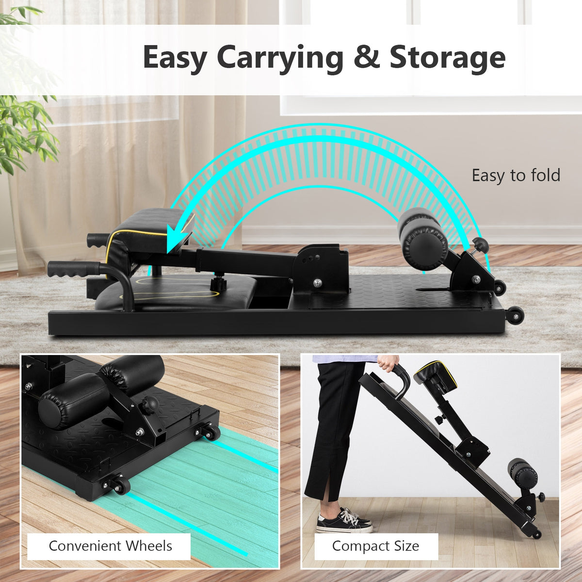 8-in-1 Home Gym Multifunction Squat Machine 39 Inch Length - Costway