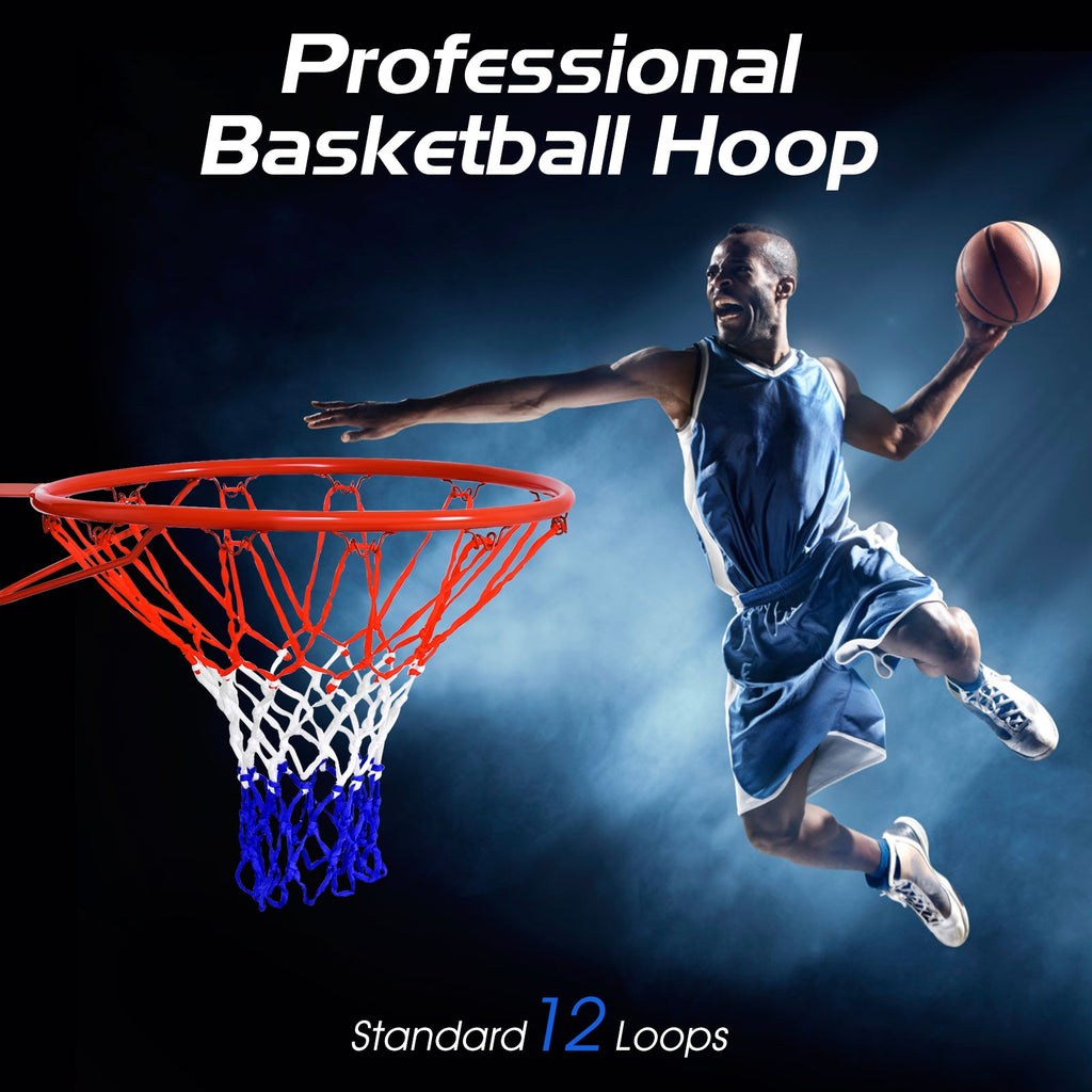 18 Inch Basketball Rim with All-Weather PE Net - Rustproof Metal Frame, Easy Installation - Variation of This Listing: 18 Inch D. PE Net