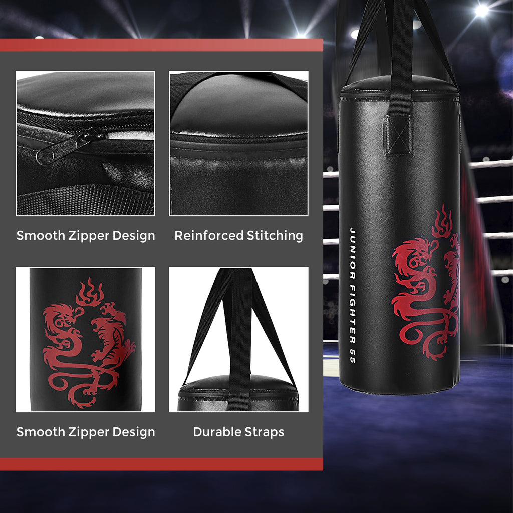 Kids Boxing & Skipping Rope Set with Punch Bag & Gloves - Teenager 24 Inch Variation