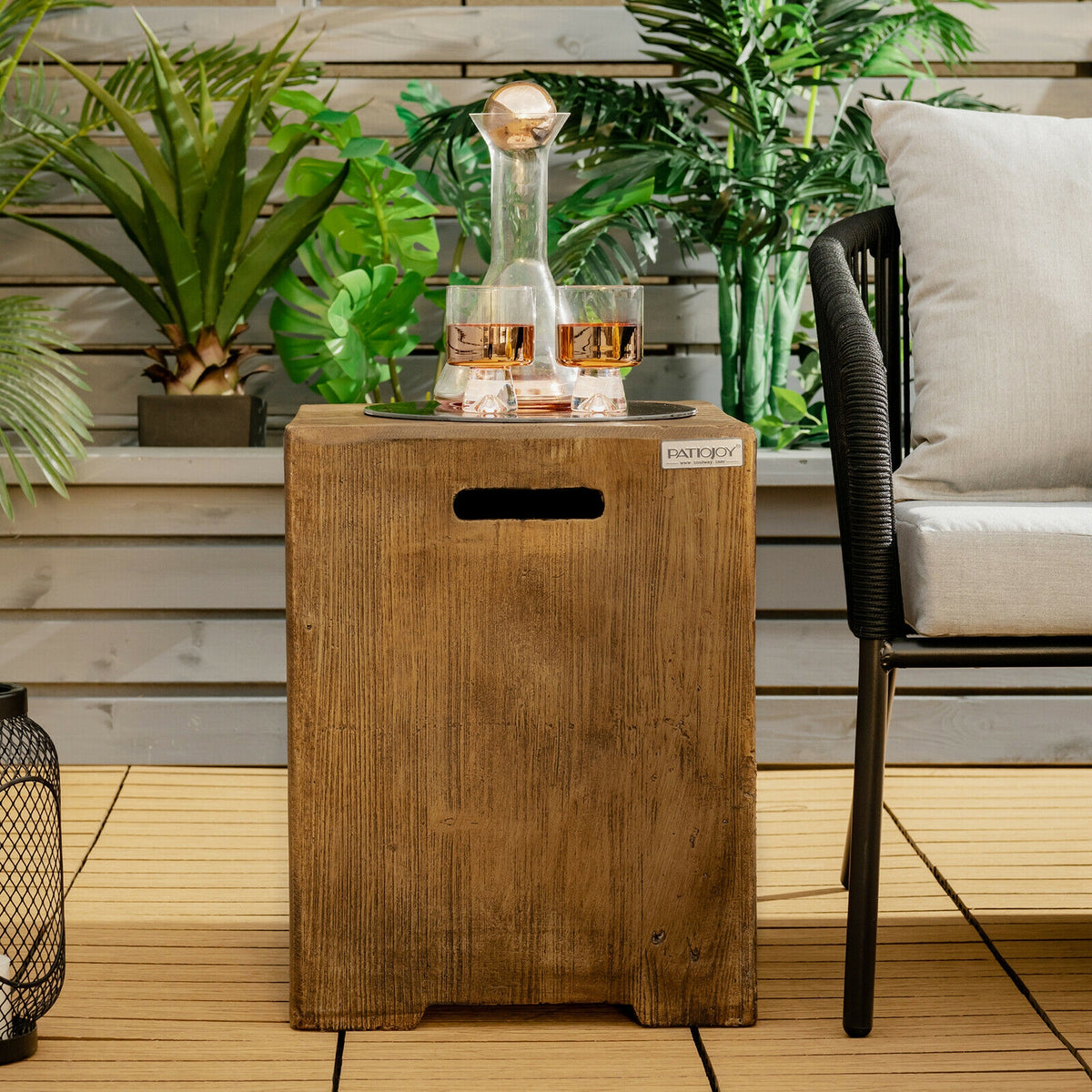 16 Inch Outdoor Hideaway Table Cover for Standard 20 LBS Propane