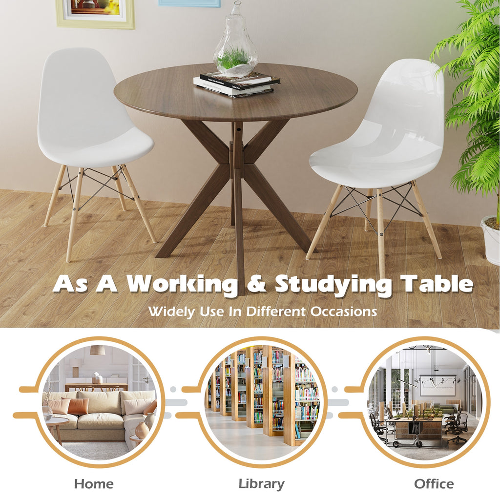 36 Inch Round Dining Table with Pedestal Base - MDF Tabletop
