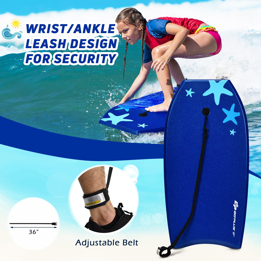 Lightweight Bodyboard S - Portable Surfing Bodyboard for Water Sports