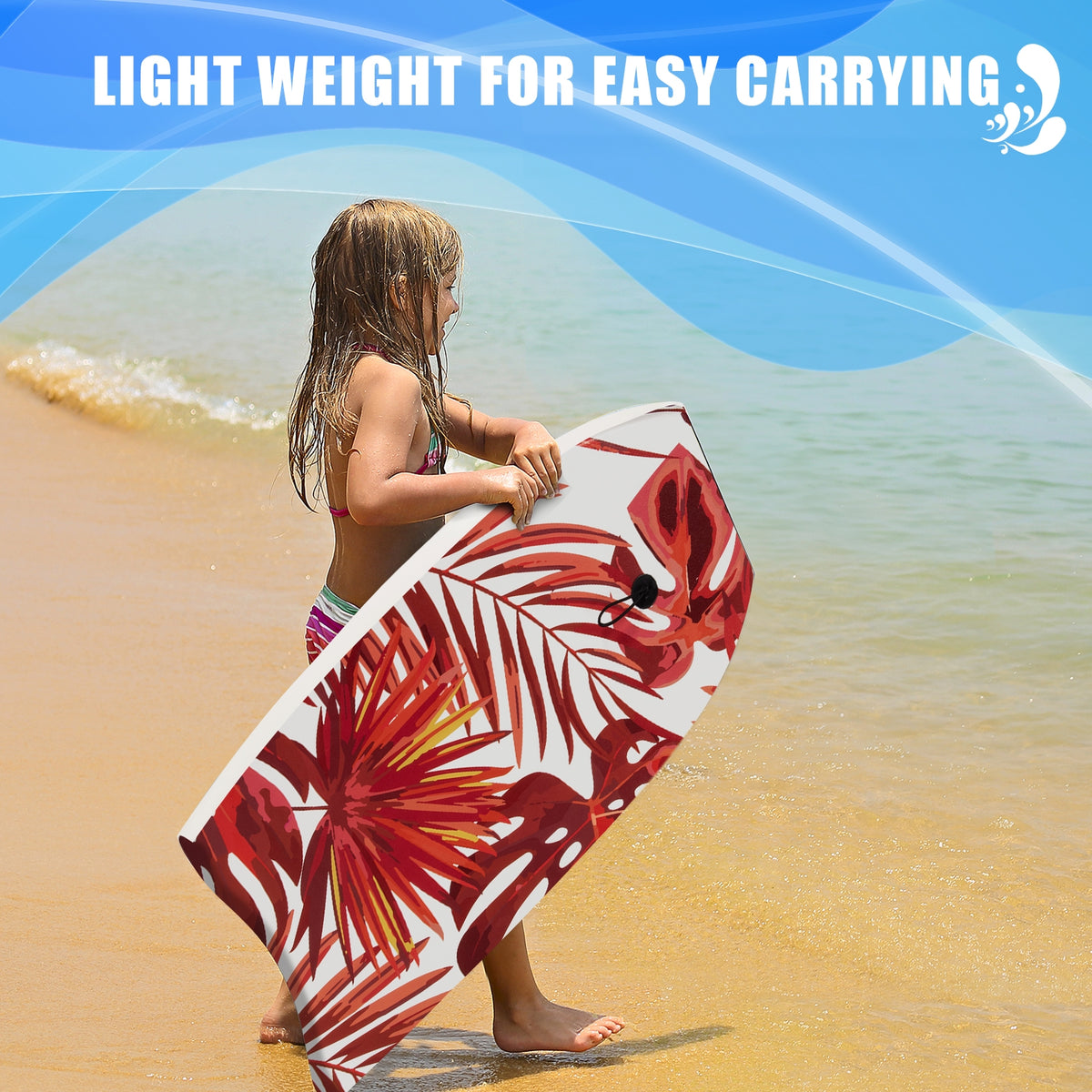37 Inch Lightweight Surfboard for Kids & Adults with Fin - M Variation