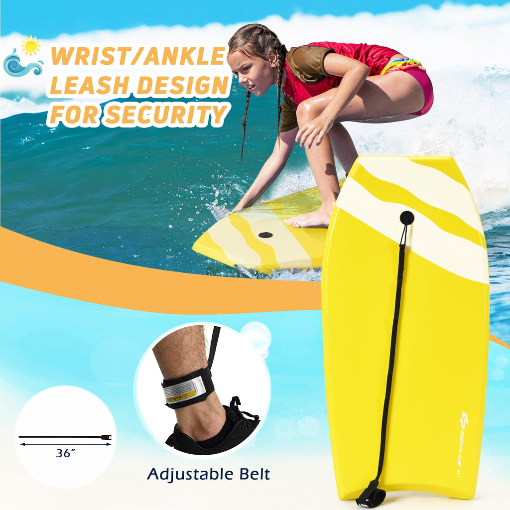 Lightweight Bodyboard Surfing with Wrist Leash - S Size