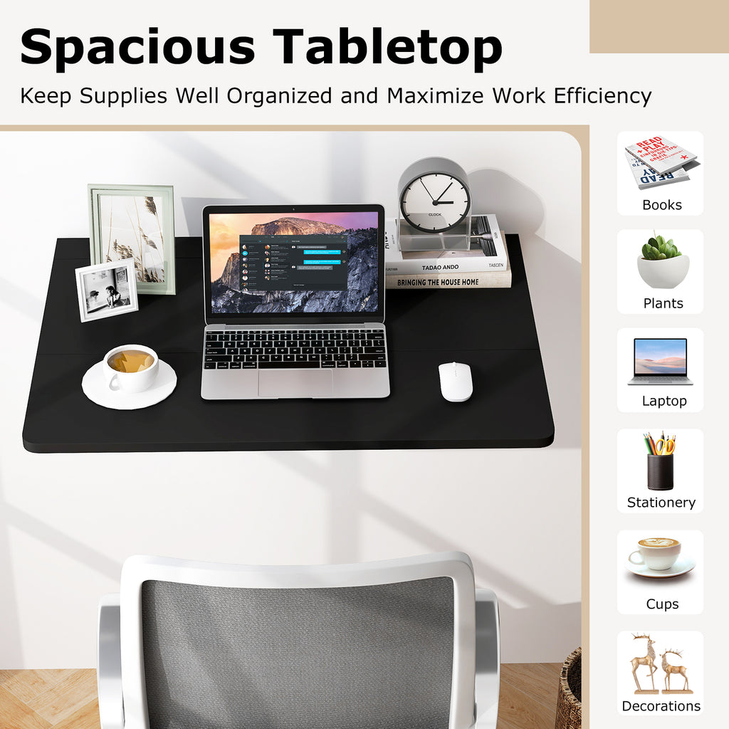 31.5 x 23.5 Inch Folding Wall Mounted Table for Small Spaces