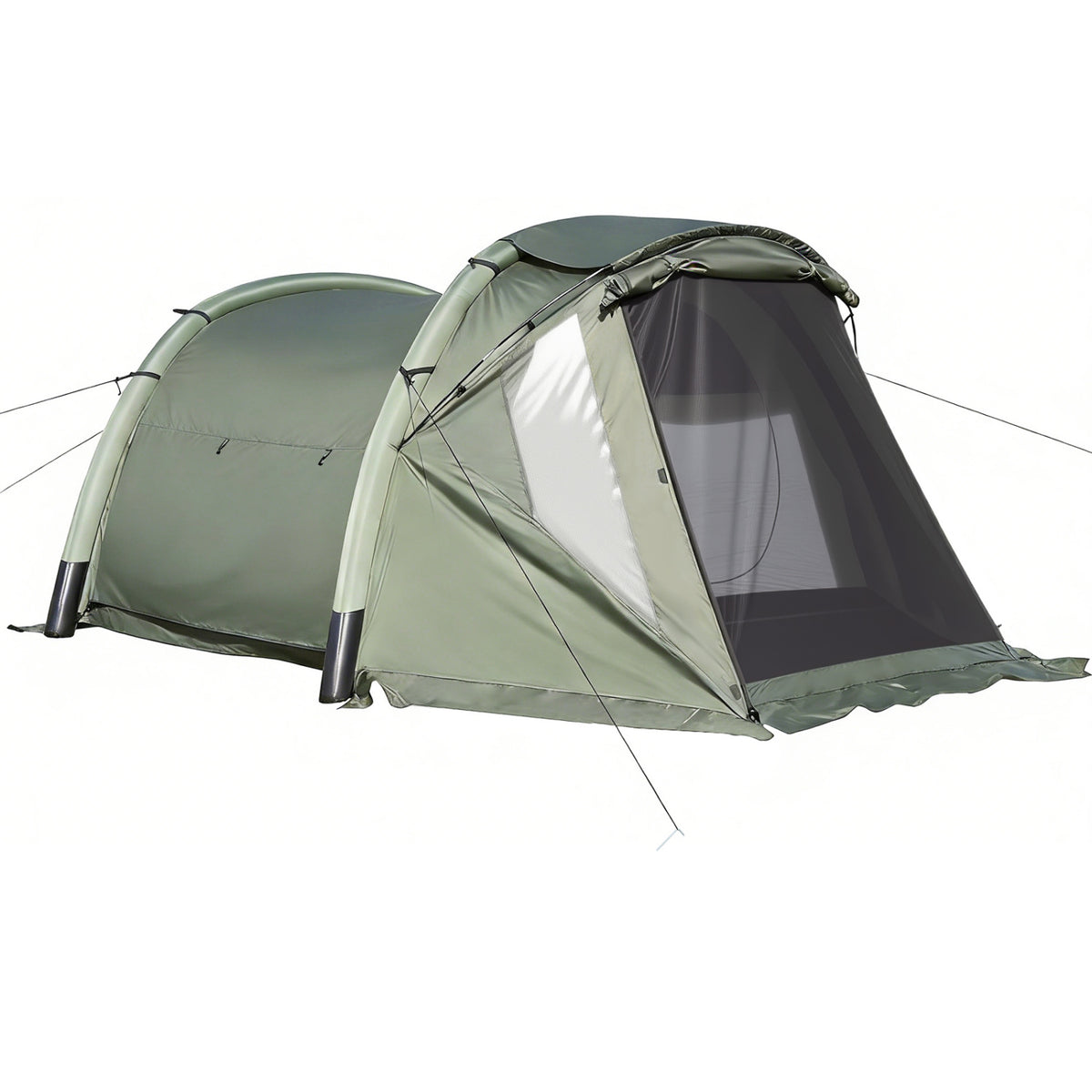 5-7 Person Inflatable Camping Tent with Screened Porch - Green