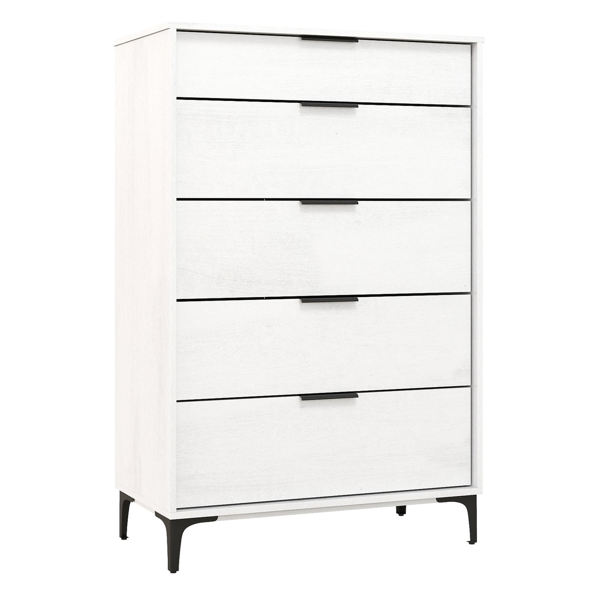 5-Drawer Dresser with Interlock System, White